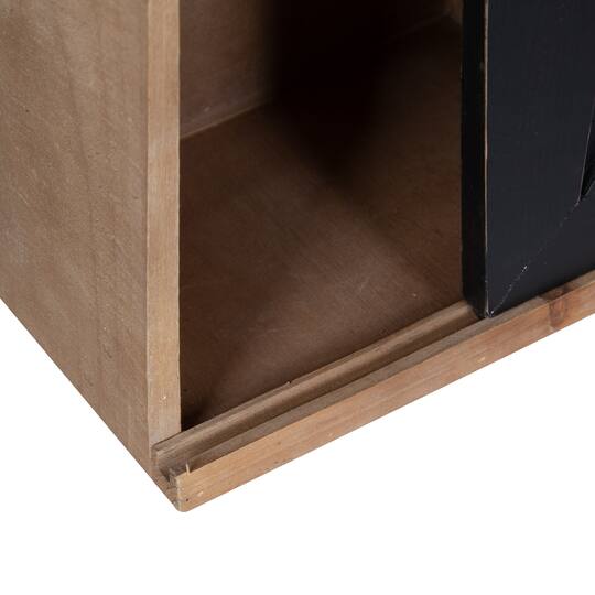 Kate and Laurel Cates Wood Sliding Barn Door Wall Storage Cabinet